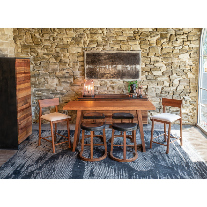 Hampton Upholstered Stool with Solid Wood Frame