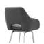 Tabouret de bar rotatif 30 po Freya avec siège en similicuir gris et base en acier inoxydable brossé-134637365