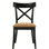 2 chaises d'appoint, brun et noir, sièges rembourrés confortables, revêtement beige élégant, 2 chaises de décoration de salle à manger moderne, brun noir, rembourrage extraordinaire, design élégant
