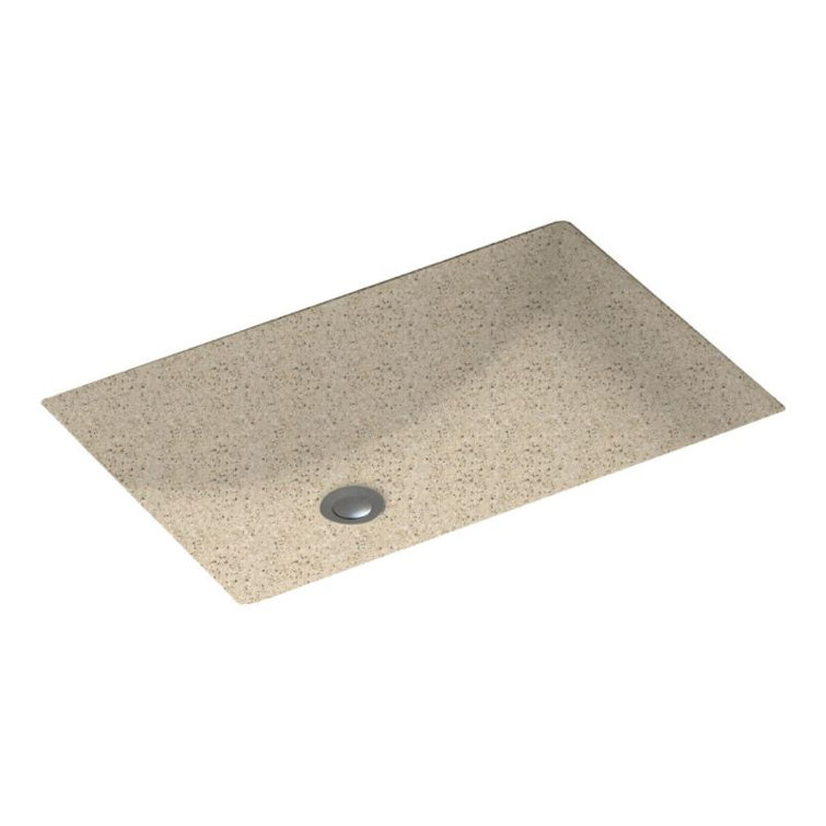 Swan 16'' Swanstone Rectangular Bathroom Sink with Overflow
