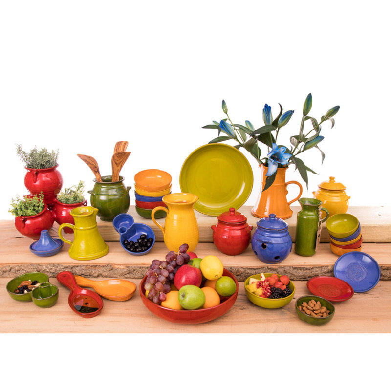 World Menagerie Michalak Ceramic Salad Bowl, Lime