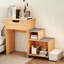 Nightstand With Wheels And Movable Open Storage