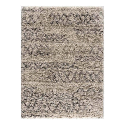 Tapis brun clair à motif de chevrons Mcchristian 5 pi x 7 pi