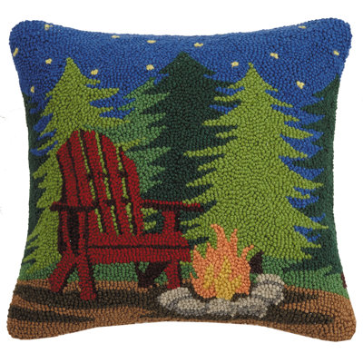  Coussin en laine Campfire Scene