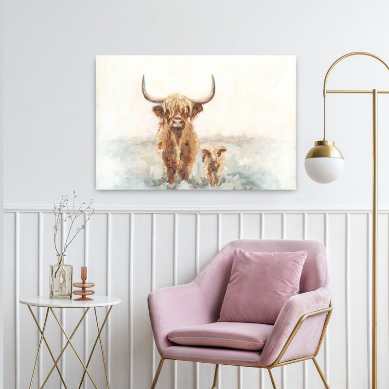 Will Will Me Me, vache contemporaine, paysage, art naturel, H 24 po x l 36 po