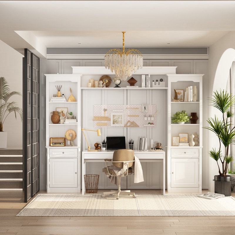 Fusami Storage Bookcase, White