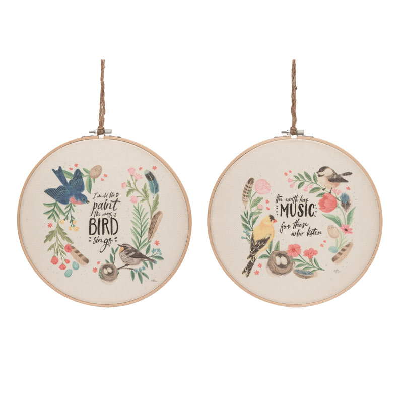  Ensemble de 2 décorations de printemps en tissu
