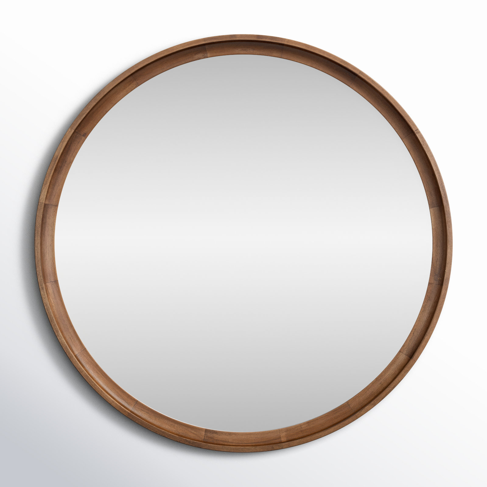 Zoie Wood Mirror, 34" x 34", Rustic Brown