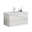 Lavabo de salle de bain 36 po, deux tiroirs surdimensionnés, poignée silencieuse à fermeture silencieuse, armoire de salle de bain Master Suite avec lavabo encastré, assemblage simple et double
