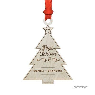 Wood Holiday Shaped Ornament