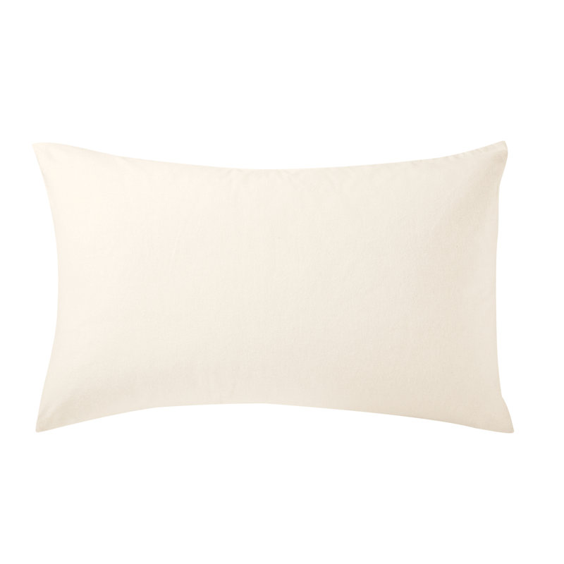 100% Brushed Cotton Housewife Pilloecase, Ivory