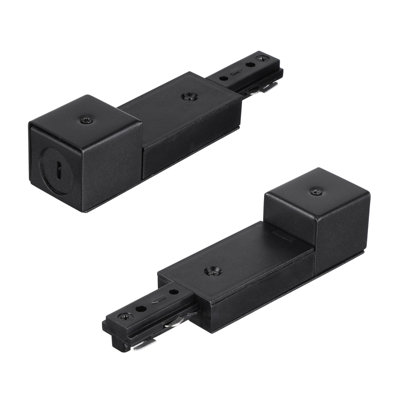 Connecteur d'alimentation en H pour éclairage de rail H-Type, alimentation de conduit 1/2 po, rail à 3 fils-1, noir