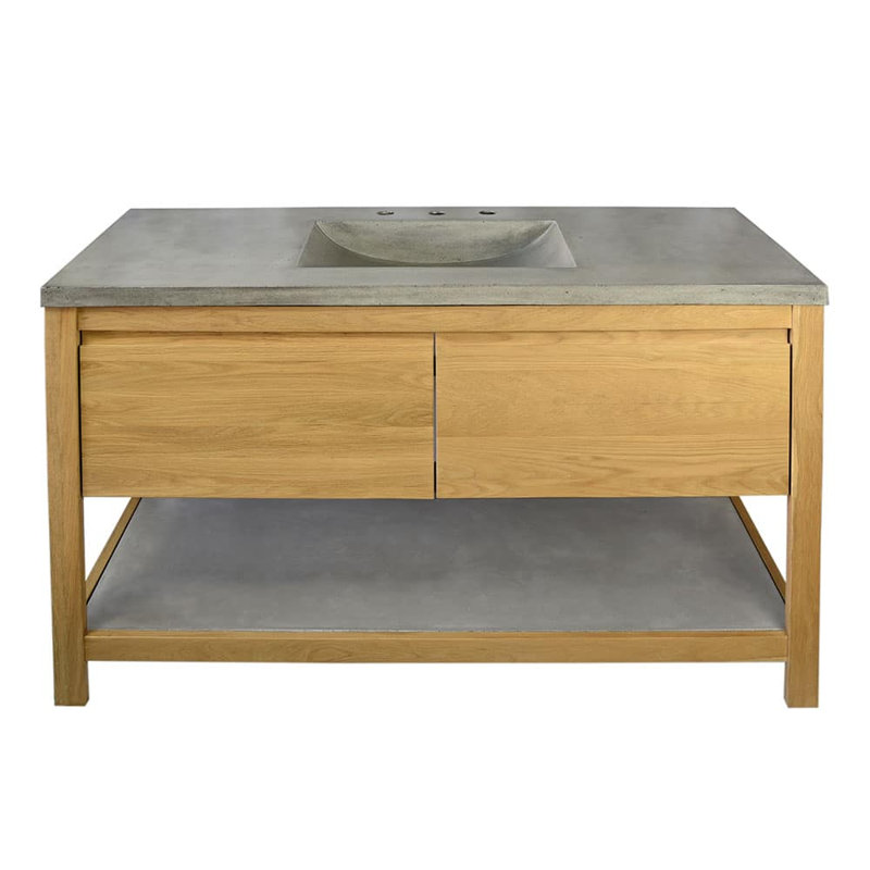 Solace 49" Single Bathroom Vanity Set, Sunrise Oak, Ash