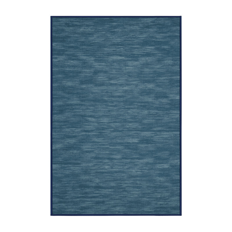 Machine Washable Solid Gray Area Rug, Rectangle 7' x 10'