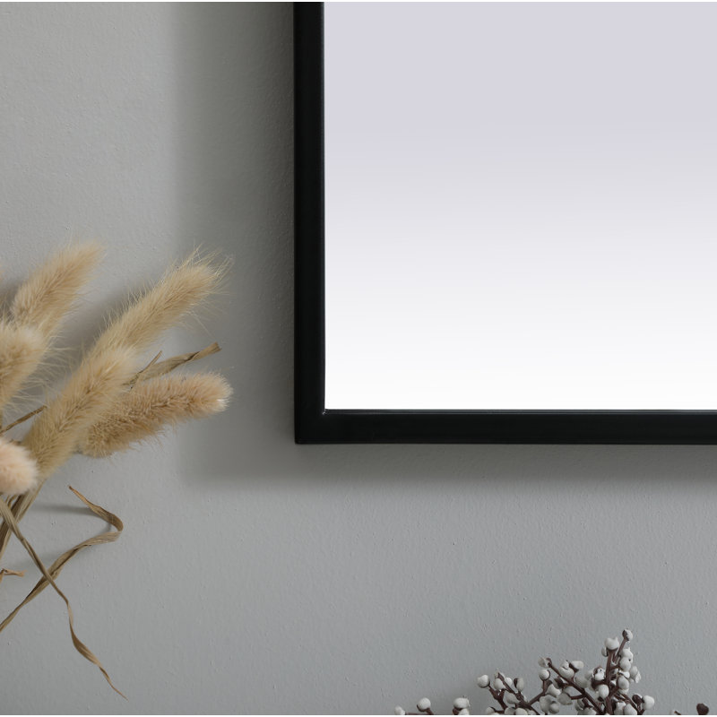 Miroir mural Sabine, Noir, 36 po x 27 po