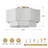 19" Boho Caged Ceiling Fan with Linen Shades, Light Kit and Remote Control