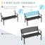 Banc de jardin en métal pour l'extérieur