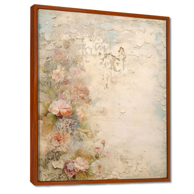 Rustic Bouquet Pink Roses Vintage Art