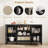 47.2" Buffet Cabinet with Storage, Farmhouse Kitchen Sideboard with Drawer, Rattan Coffee Bar Cabinet-1994474841
