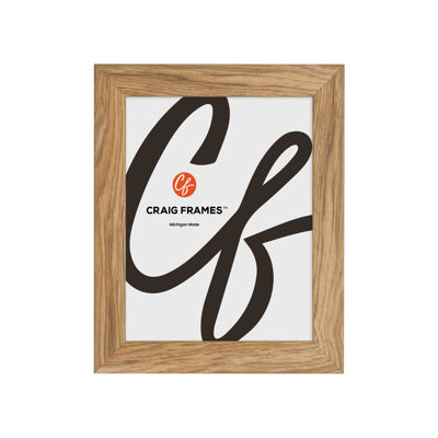 Cadre photo Craig Frames 11x17 pouces, bois de canari, style Bauhaus 125, moulure en MDF de 1,25 pouce, finition texturée, vitre et système d'accrochage inclus.