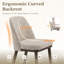 Chaise rembourrée en bois massif avec tissu doux-146253729