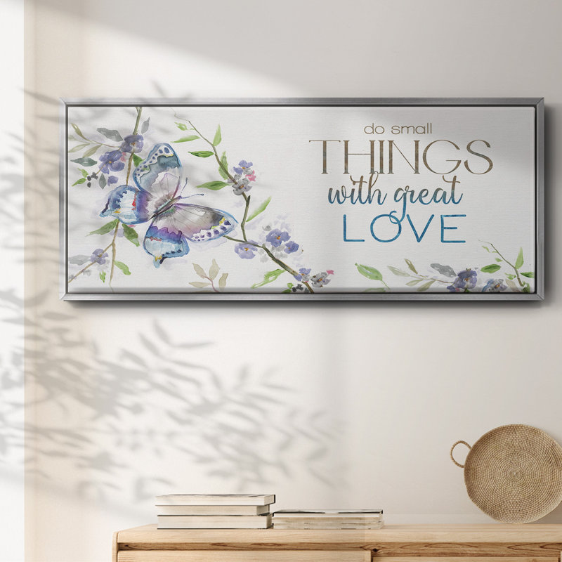 Petites choses, grand amour - toile encadrée, H 20 po x l 50 po