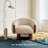 Swivel Accent Chair, Barrel Chair With 180° Auto-return, Chenille Upholstered Modern Mushroom Lounge Chair