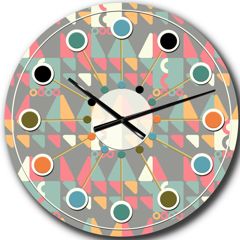 Horloge murale rétro Mid-Century, Grand