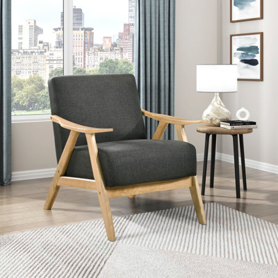Meuble d'appoint en tissu d'ameublement en bois d'hévéa massif 1 pièce Modern