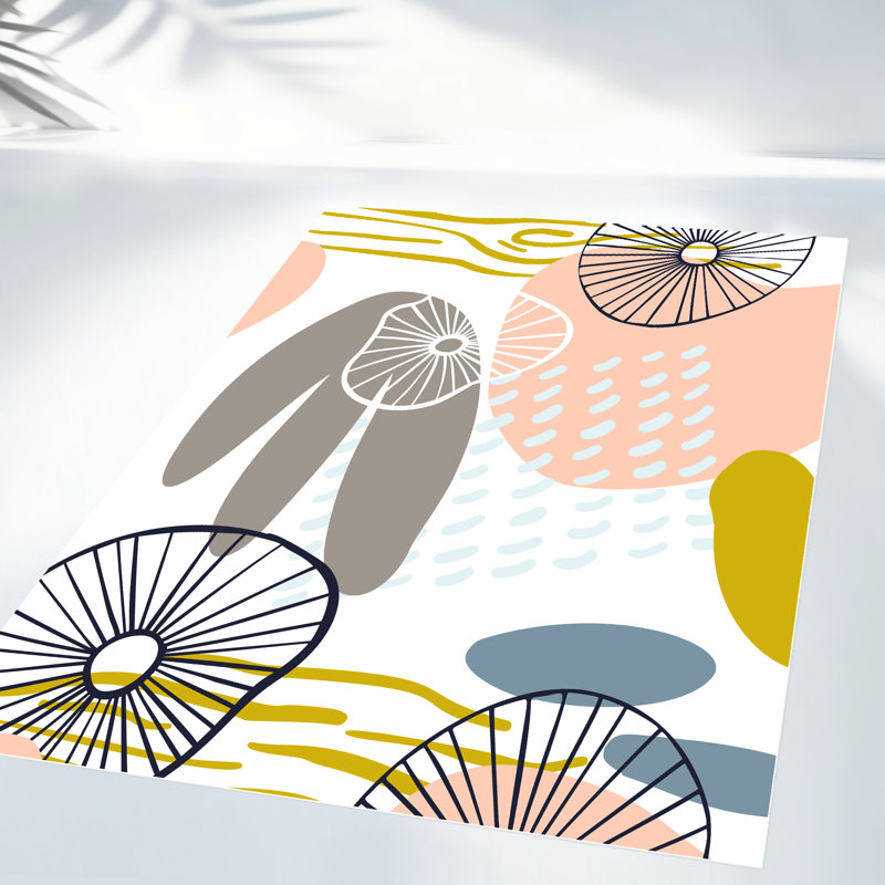 Monaco Geometric Vinyl 2.8mm Vinyl, Phthalate Free With Exclusive Printed Designs. Area Rug, Rectangle 139 x 199cm
