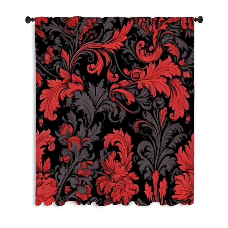 Rideaux de fenêtre baroque, rideaux occultant et occultant, L 53 po x L 99 po