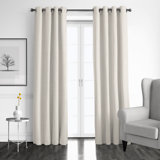 Elsie Linen Look Grommet Drapery Panels Pair