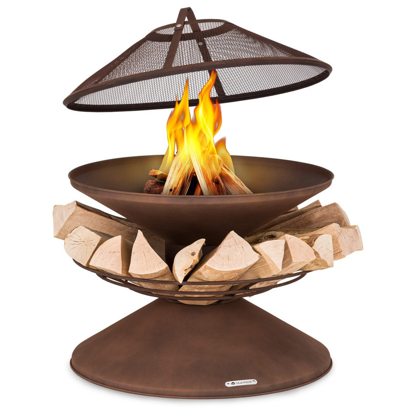 Aguilera Circle Smokeless Fire Pit, Brown