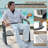 3 Pieces Modern Outdoor Conversation Sets with Rocking Chairs & Table-562727026