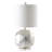 Blanding 1-Light Silver Metal Table Lamp With A White Linen Shade