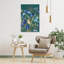 «Blossoms Against Teal Sky I», art mural contemporain abstrait-1036946824