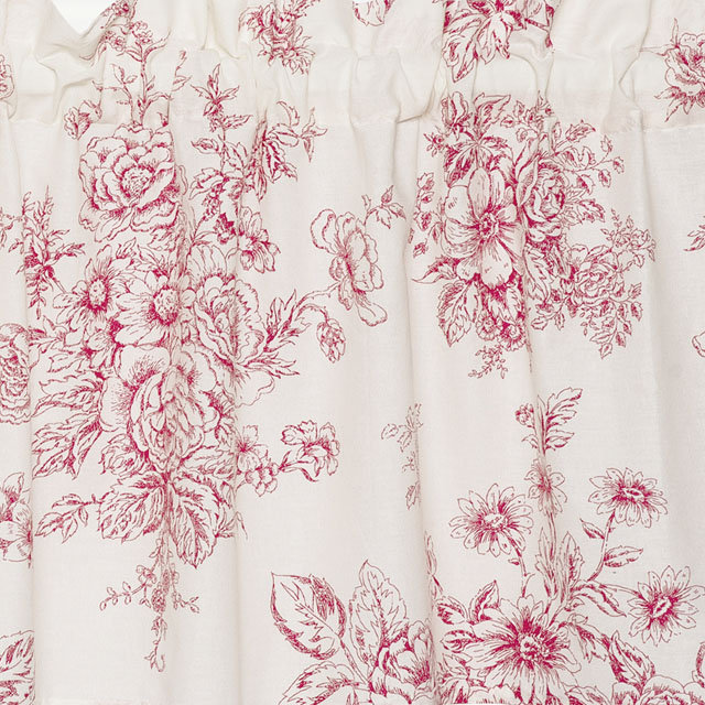 Ensemble de 2 cantonnières Nelly Red Toile