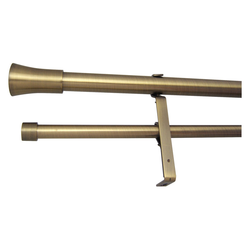 Alwine 10cm Double Curtain Pole, Bronze