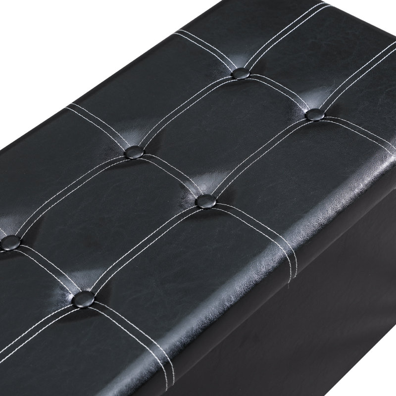Mangine Faux Leather Ottoman