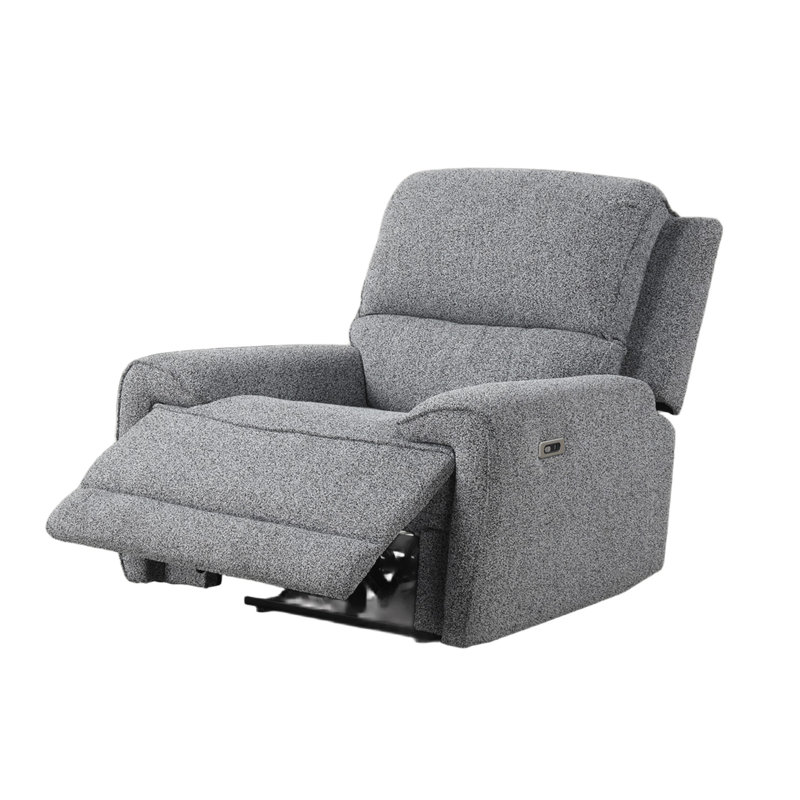Fauteuil inclinable électrique contemporain de 38,4 po de largeur, gris