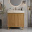 Meuble-lavabo avec lavabo en céramique et comptoir en pierre frittée veinée, sur pied-964036553-964036551-964036552