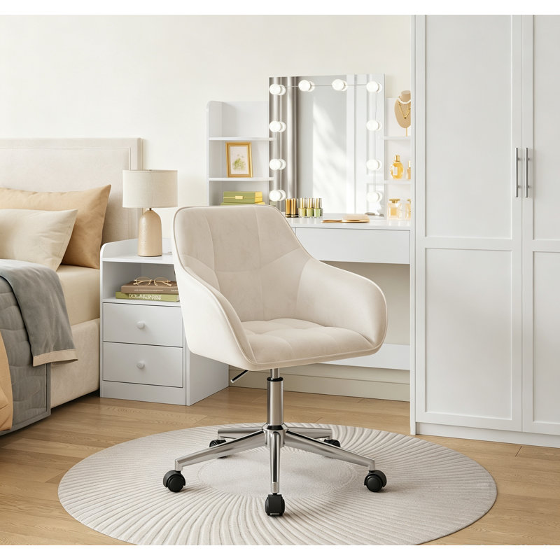 Fairmont Park Failand Velvet Task Chair, Cream