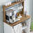 Abrianna Farmhouse Coffee Bar Cabinet with Sliding Barn Door,  with Adjustable Shelves, Buffet Cabinet with Storage Wine Bar Cabinet for Kitchen Living Dining Room-2082657433