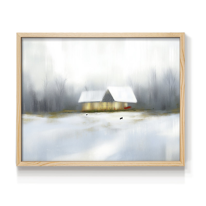 Chirstmas Art-CCXIV -Framed Print - Restickable, Naturel, H 11 po x l 14 po