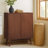 Tremolo Modern 2-Door Accent Cabinet with Adjustable Shelves & Fluted Push-Open Fronts for Living Room or Entryway-1365732959