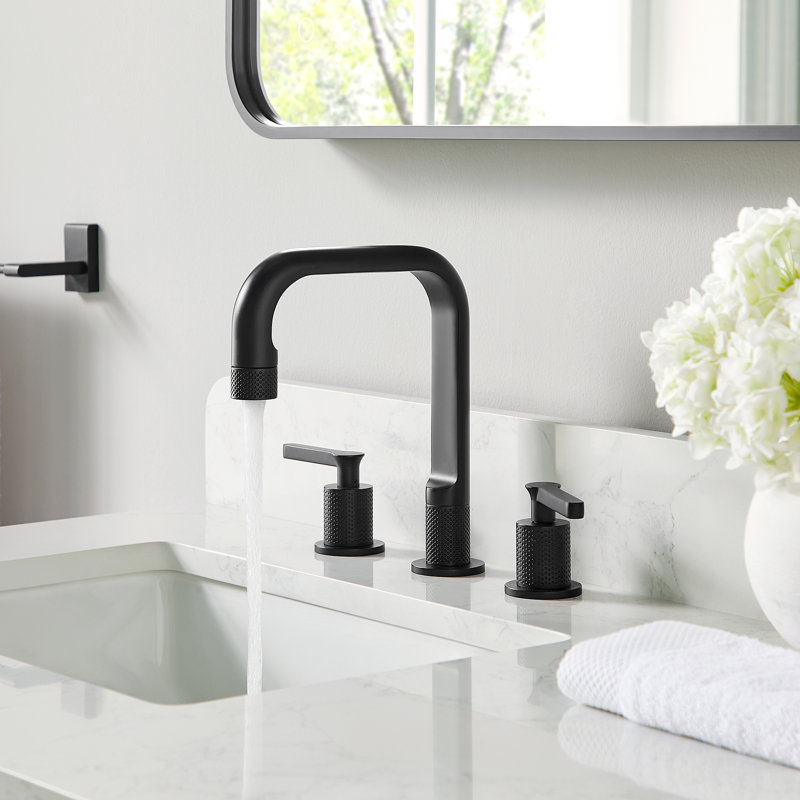 Wishful 8. in Widespread 2-Handle Bathroom Faucet, Matte Black
