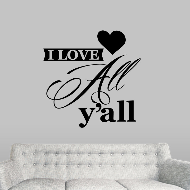 Adhésif décoratif Bulmer I Love All Y'all, Noir