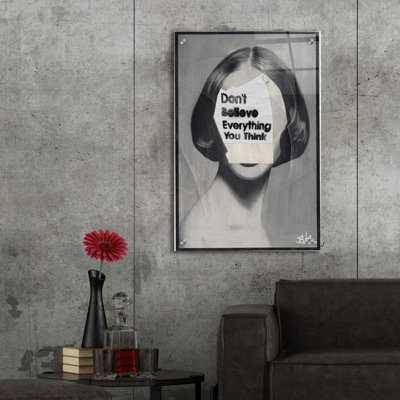Trinx «Think» par Loui Jover, art mural en verre acrylique