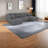 Spacious U-shaped Sectionals, Modern Corduroy Sleeper, Dark Gray