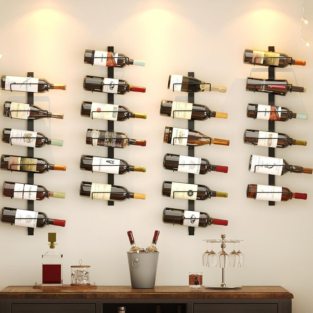 Prep & Savour 2 Pack 12 Bottle Wall Wine Rack For 24 Wine Bottles, DIY ...